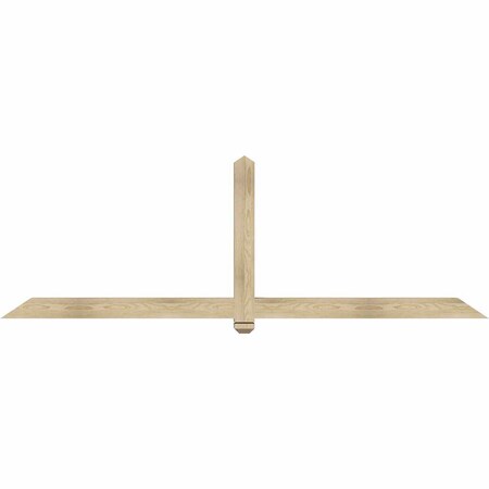 Ekena Millwork Eugene Rough Sawn Timber Gable Bracket, Douglas Fir, 96"W x 32"H x 4"D x 4"F, 8/12 Pitch GBW096X32X0404EUG00RDF